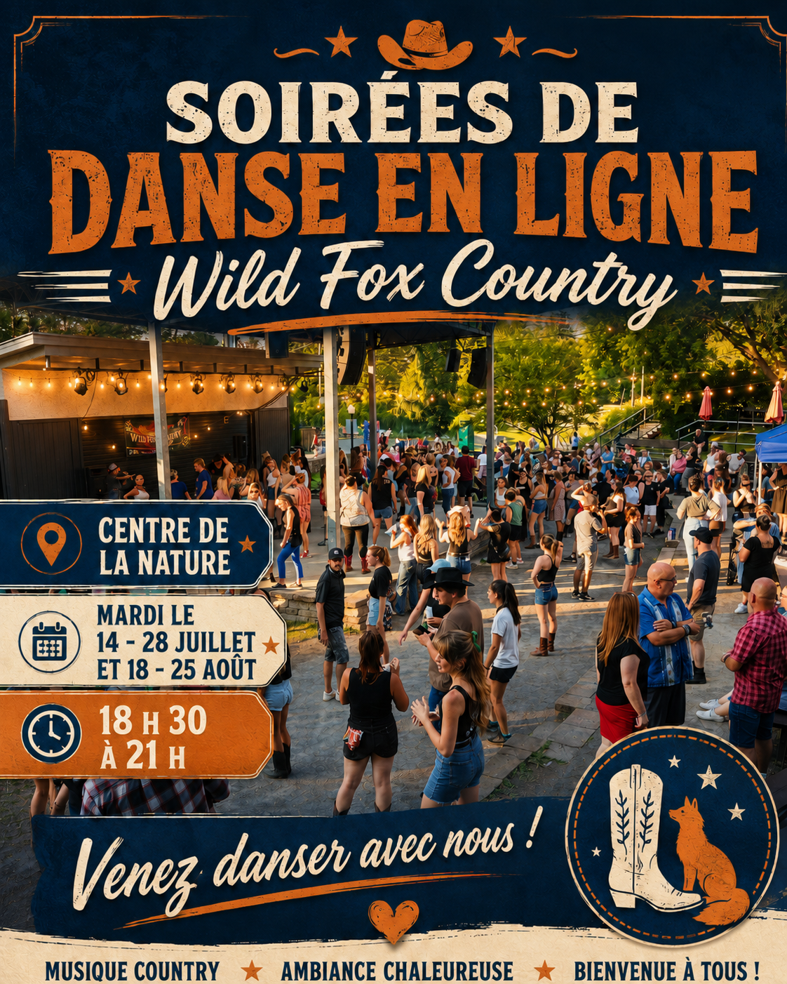 Soirée de danse au centre de la nature